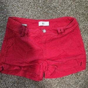 BKE Women's Vibrant Red Cargo Shorts